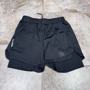 YoungLA Shorts Mens Medium Black Compression Work Out Athleticwear Running